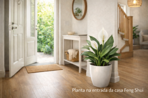 planta na entrada da casa feng shui